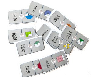 Les fractions jeu de dominos Maths à la maison