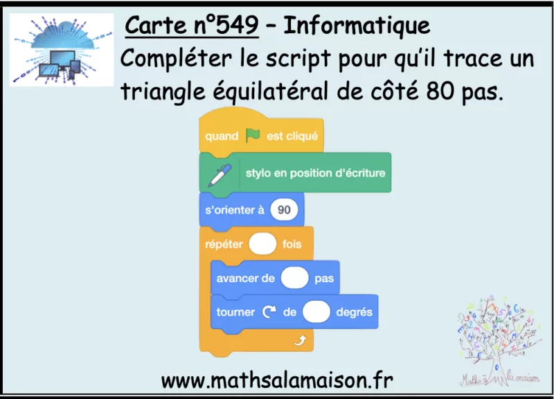 Cartes autocorrectives - des questions/réponses sur l'informatique - 3è