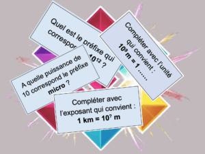 cartes autocorrectives pour mémoriser les préfixes comme Giga