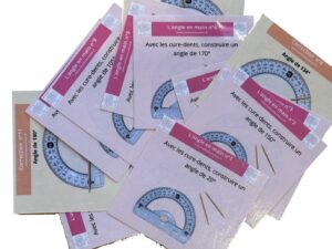 Cartes L'angle en main - manipulation - cycle 3
