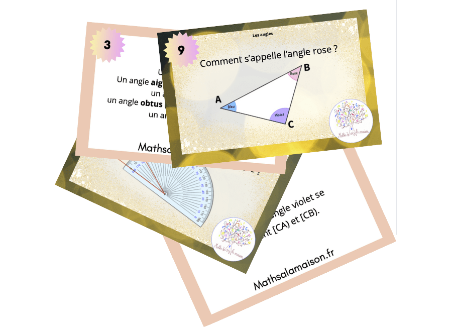 Flash cards Les angles
