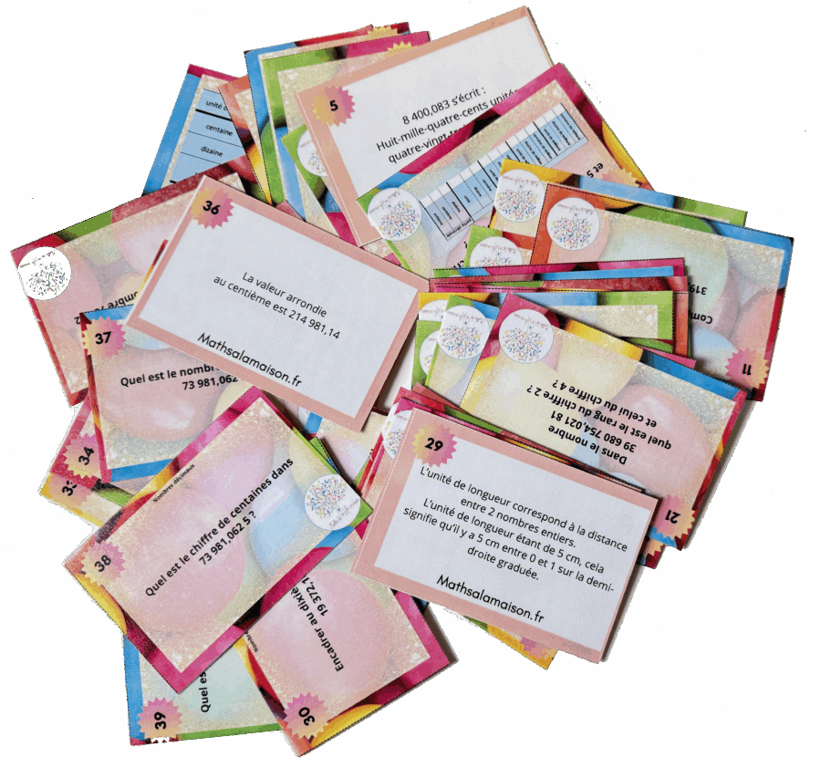 Flash cards 6è Nombres décimaux