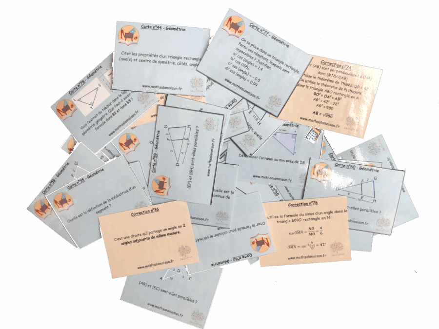 jeu de cartes autocorrectives - Géométrie plane