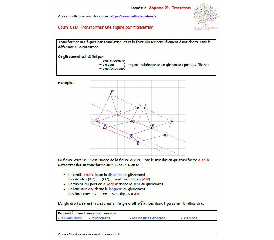 4è - Translation: cours