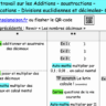 6è - Additions soustractions multiplications et divisions: Plan de travail