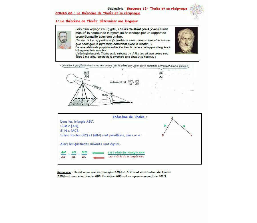 4è - Thales sens direct: cours