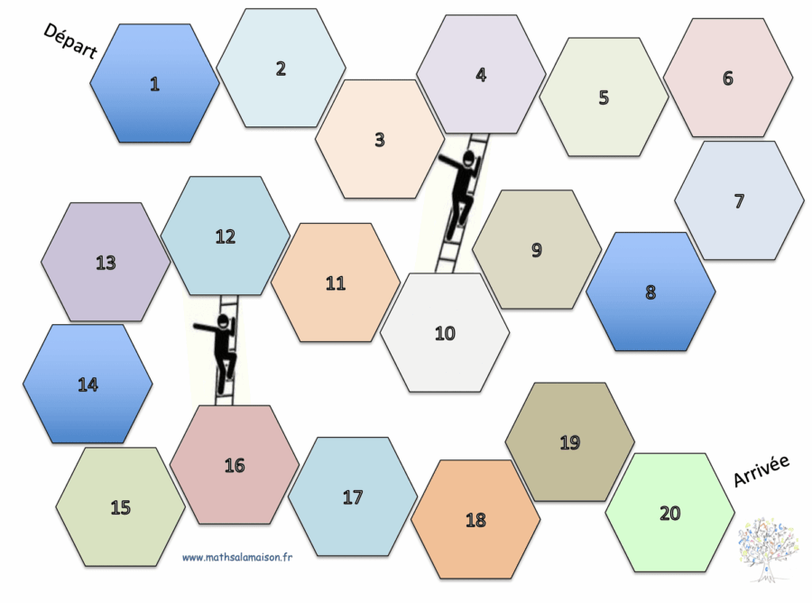 Plateau de jeu avec échelle