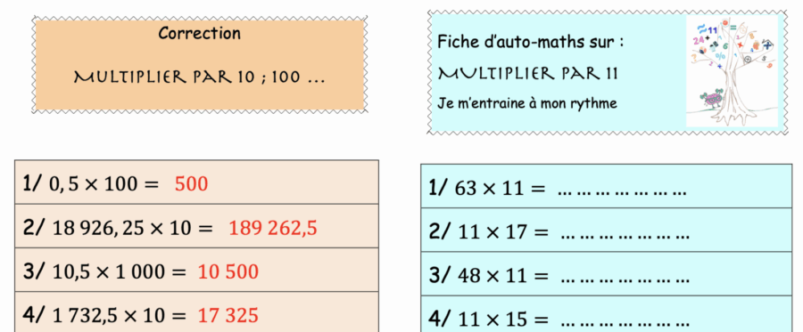 6e automatisme: Multiplier par 100 et multiplier par 11