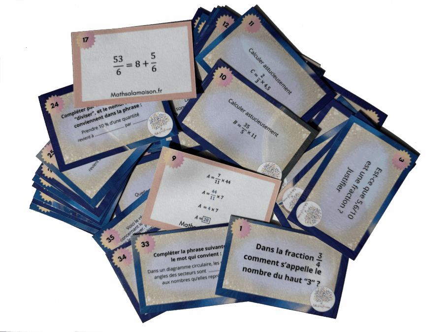 Flash cards 6è Fractions