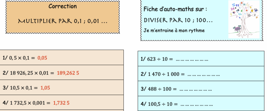6e automatisme: Diviser par 1 000 et multiplier par 0.001