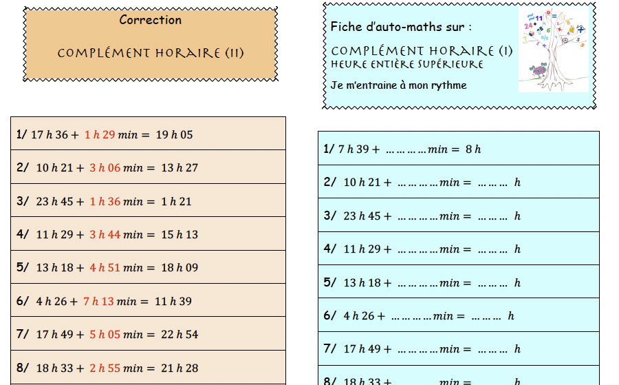 6e automatisme: conversion horaire