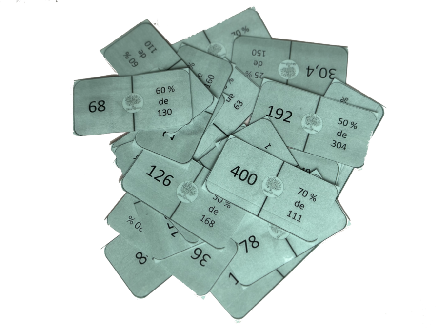 jeu de dominos - pourcentage d'une quantité