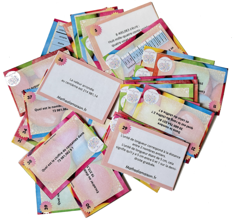 Flash cards 6è Nombres décimaux